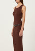 Knit Tank Maxi Dress in Brown