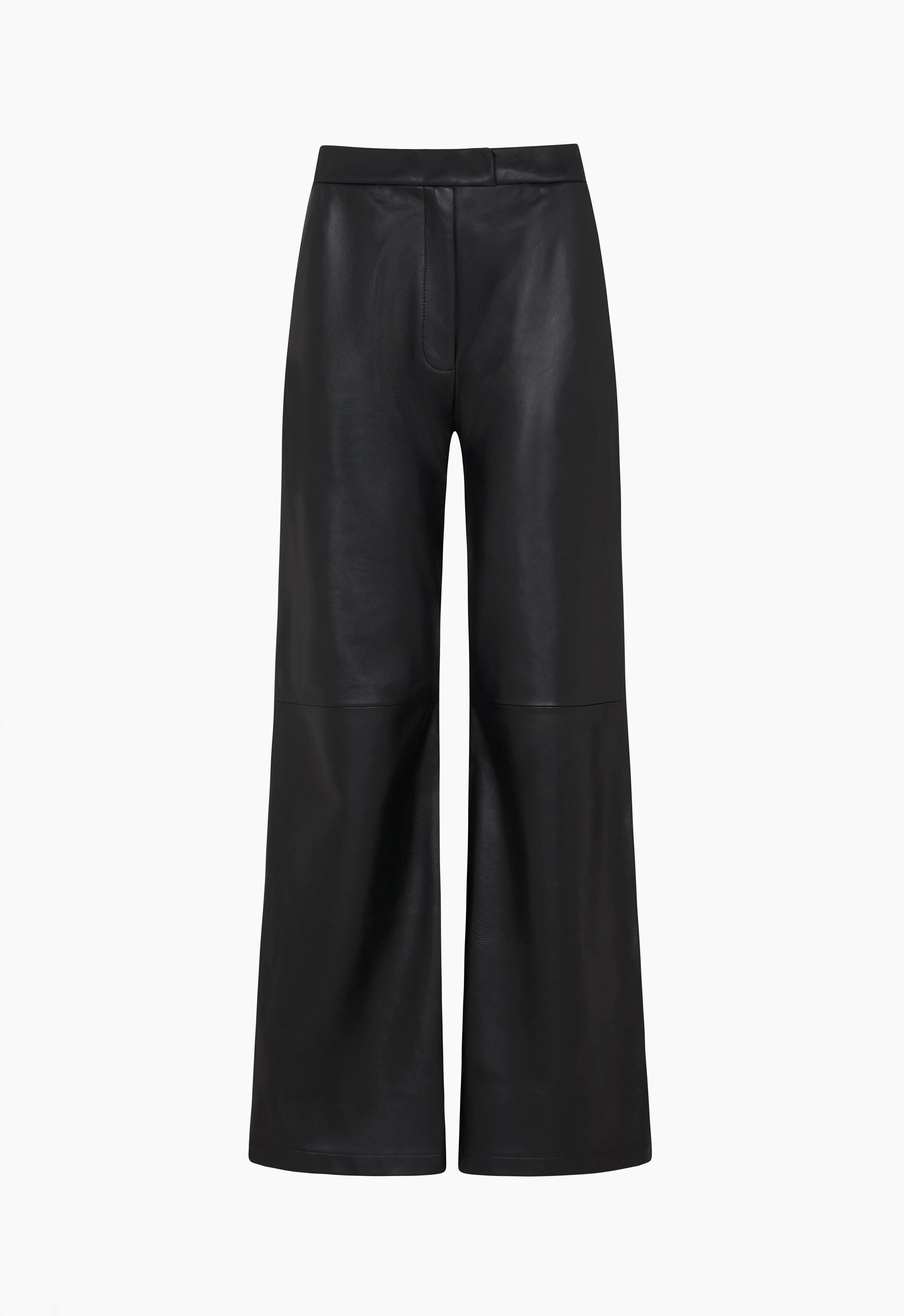 Leather Pant in Black AEXAE, Leather, Trousers, Black