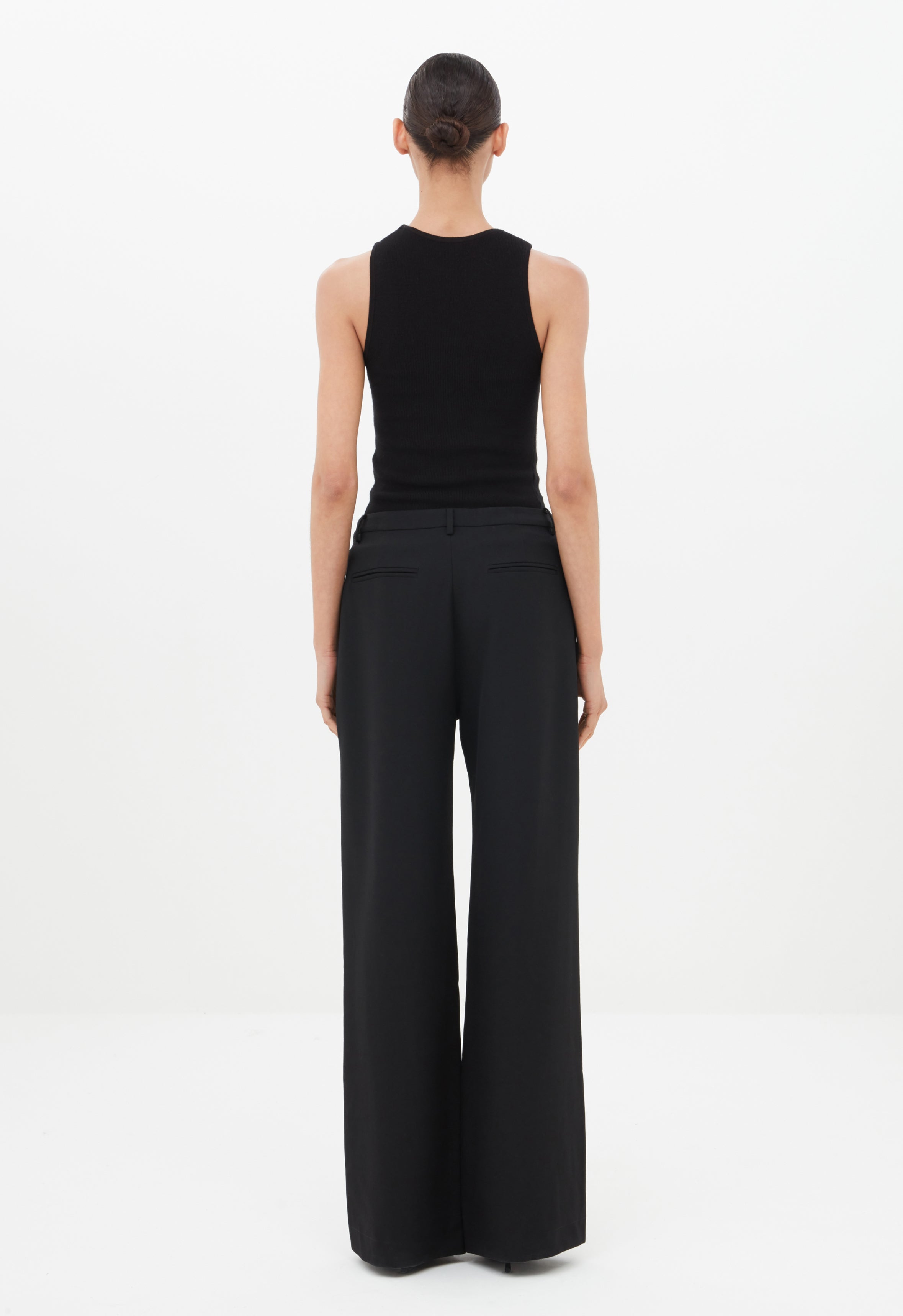 Knit Ribbed Top in Black AEXAE, Top, Black