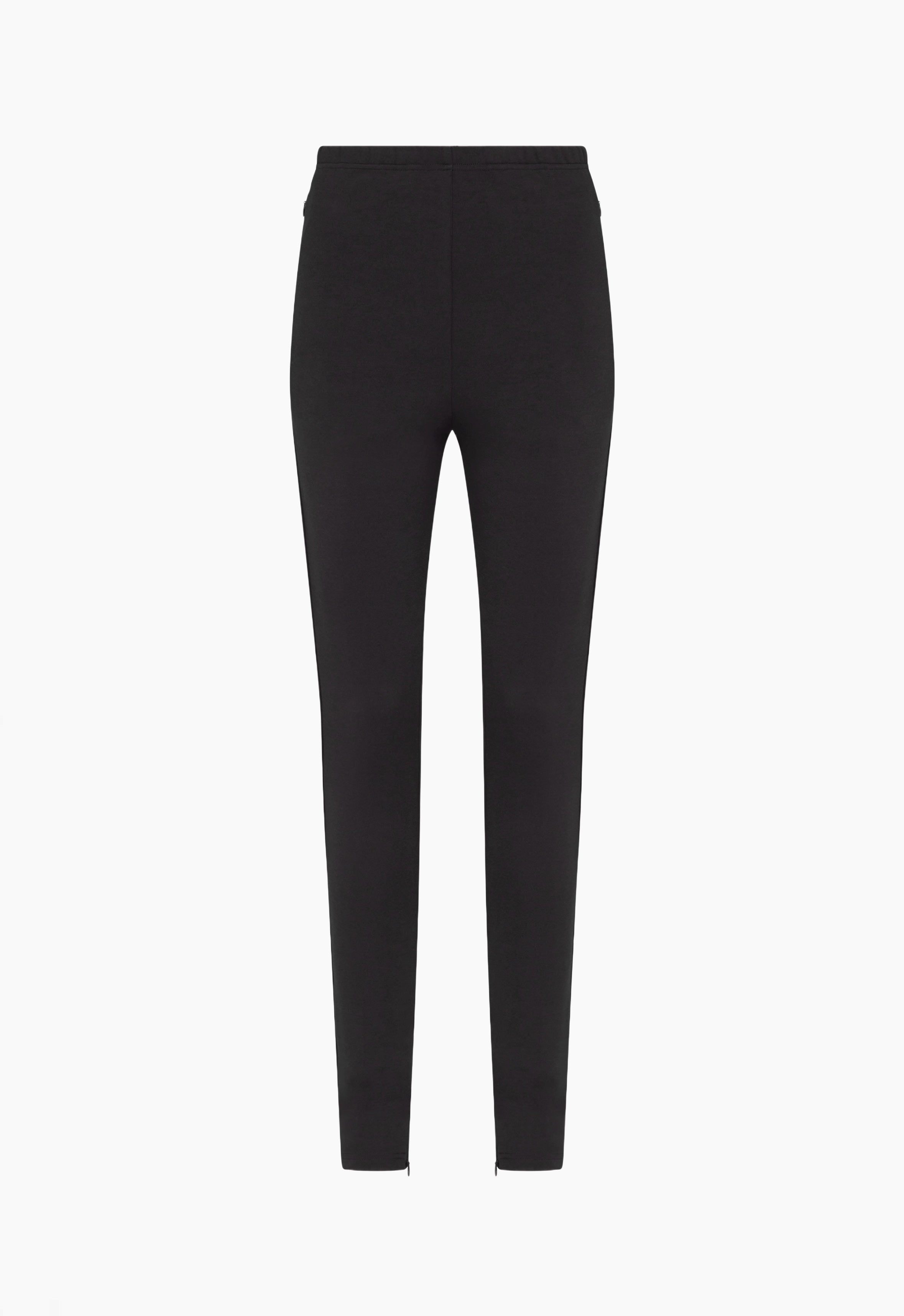 Stretch Zip Legging in Black AEXAE, Trousers, Black