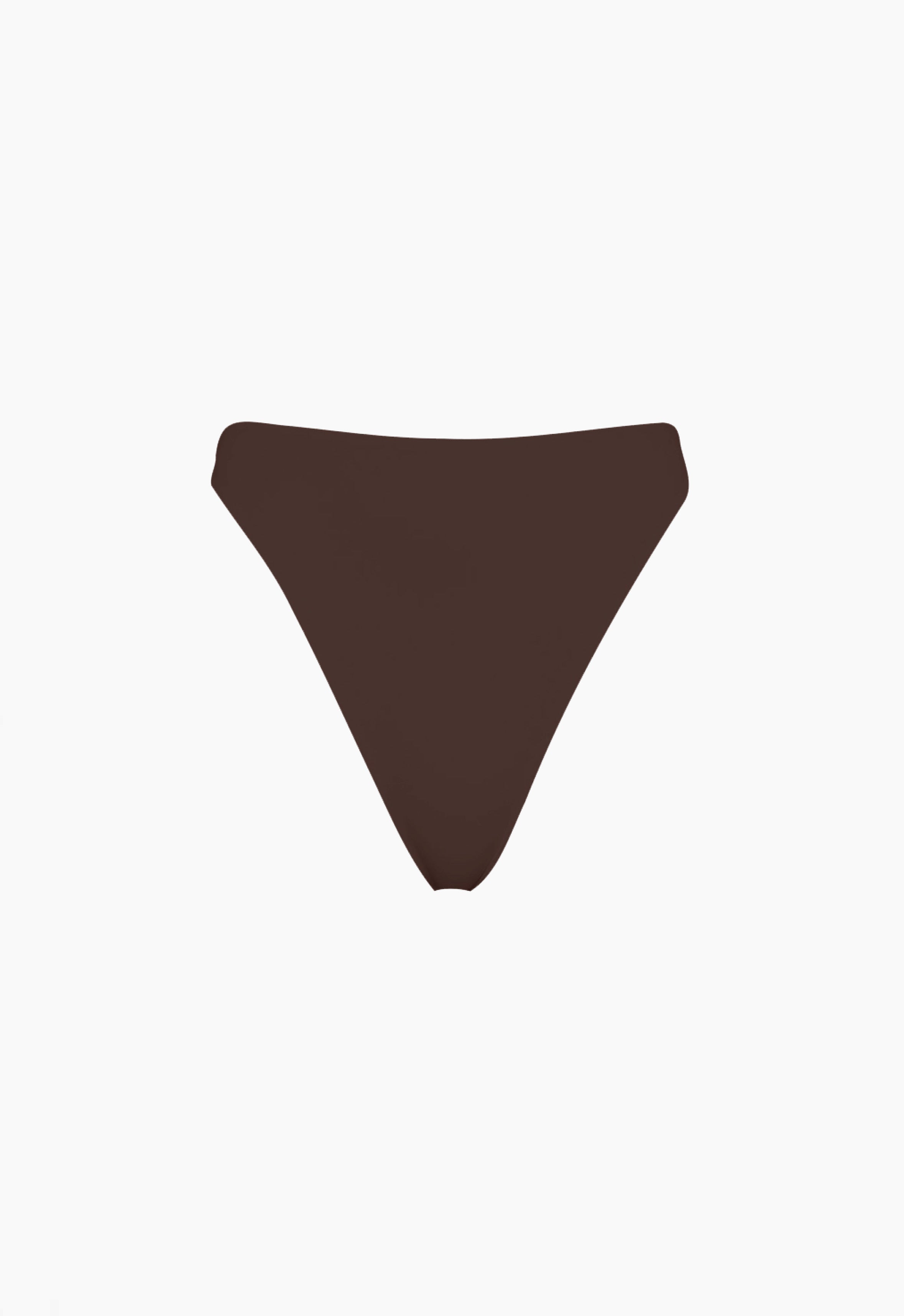 Triangle High Cut Bottoms in Brown Aexae, Triangle High Cut Bottoms, Brown