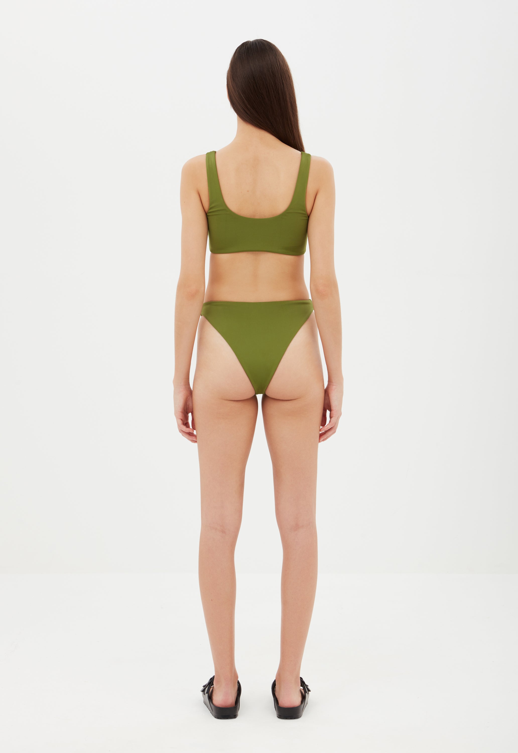 Mid Rise Bottoms in Army Green Aexae, Low Rise Bottoms, Army Green