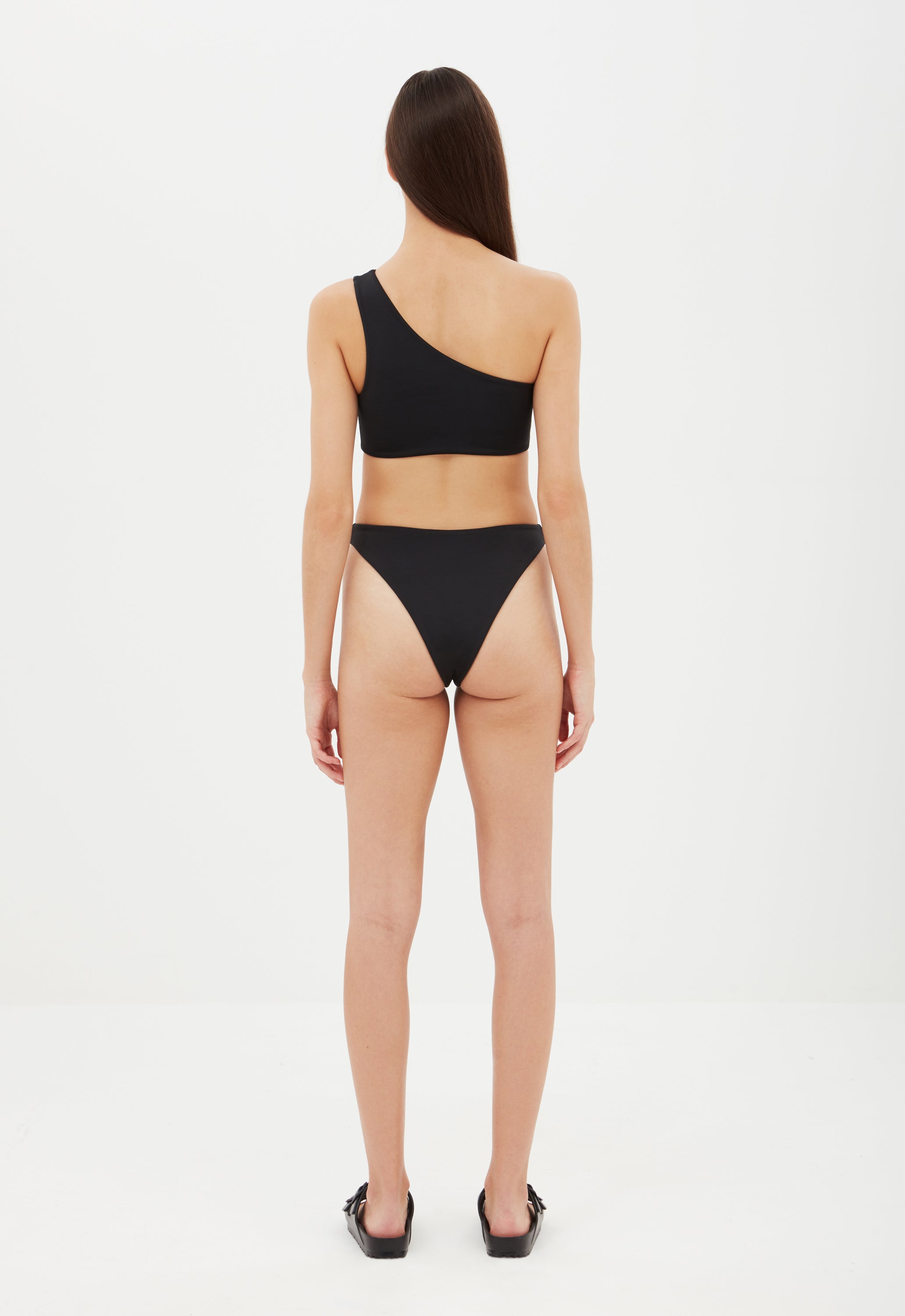 Triangle High Cut Bottoms in Black Aexae, Triangle High Cut Bottoms, Black