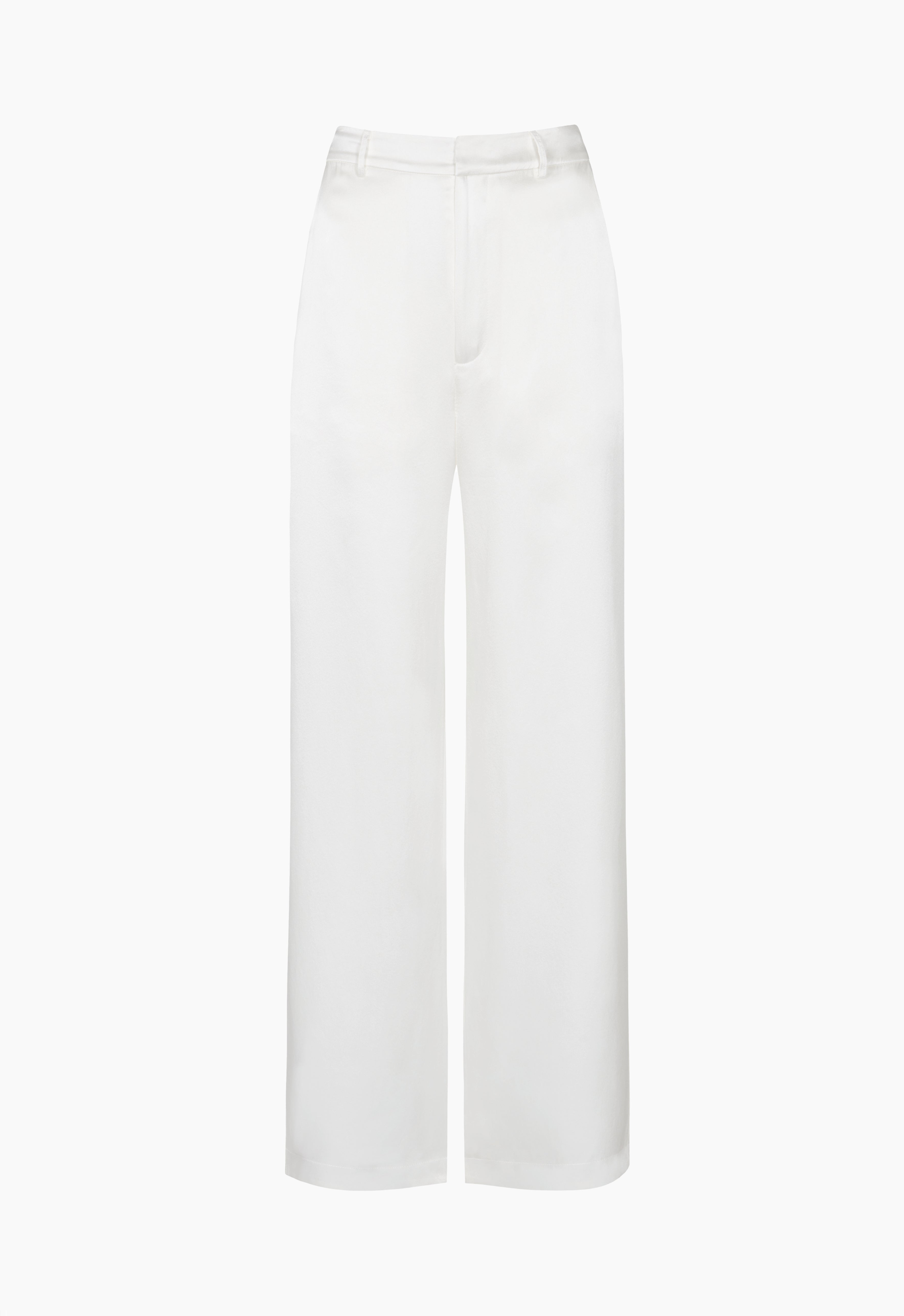 Silk Trouser in White Aexae, Silk Trousers, White