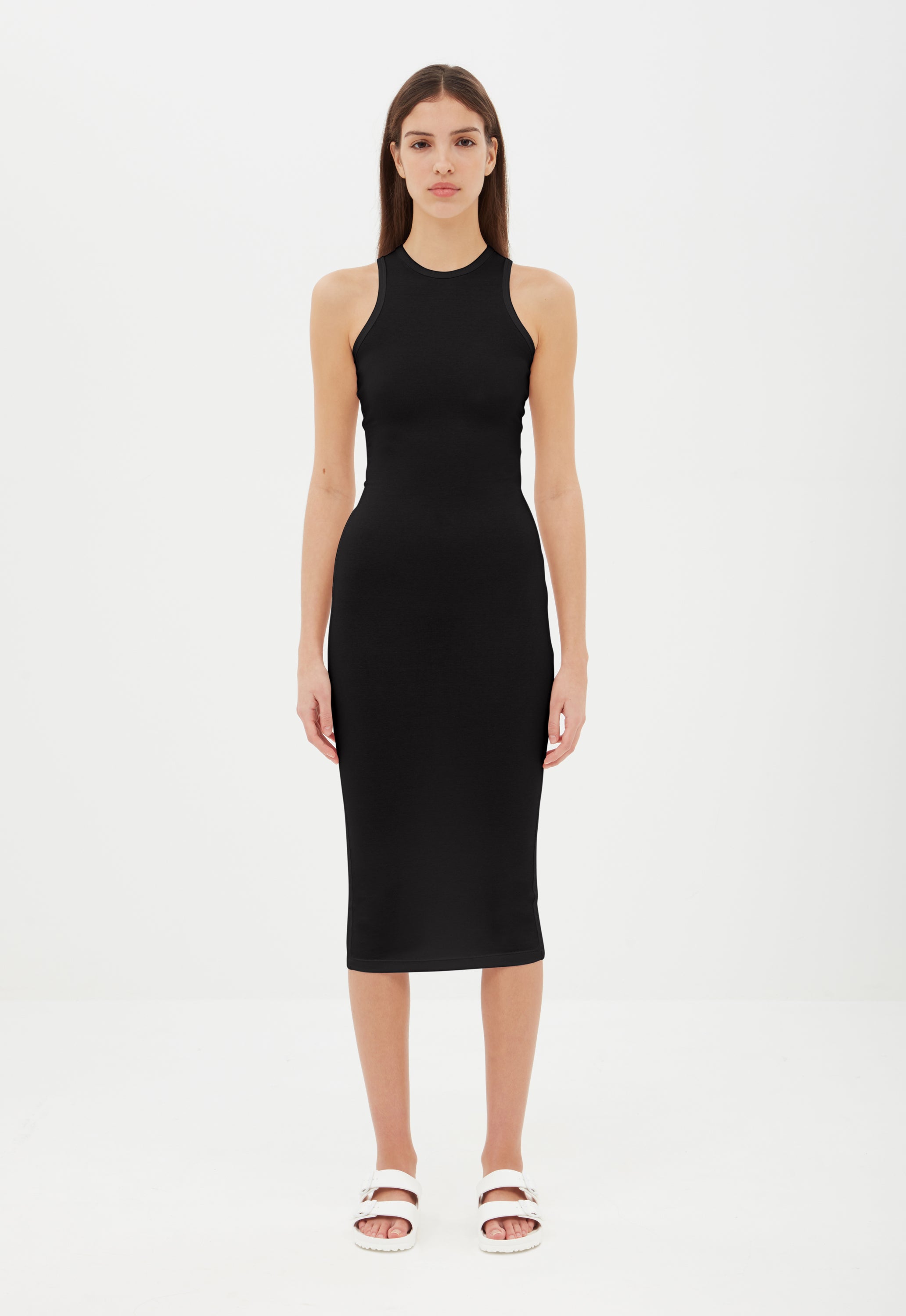 Tank Midi Dress in Black Aexae, Tank Midi Dress, Black