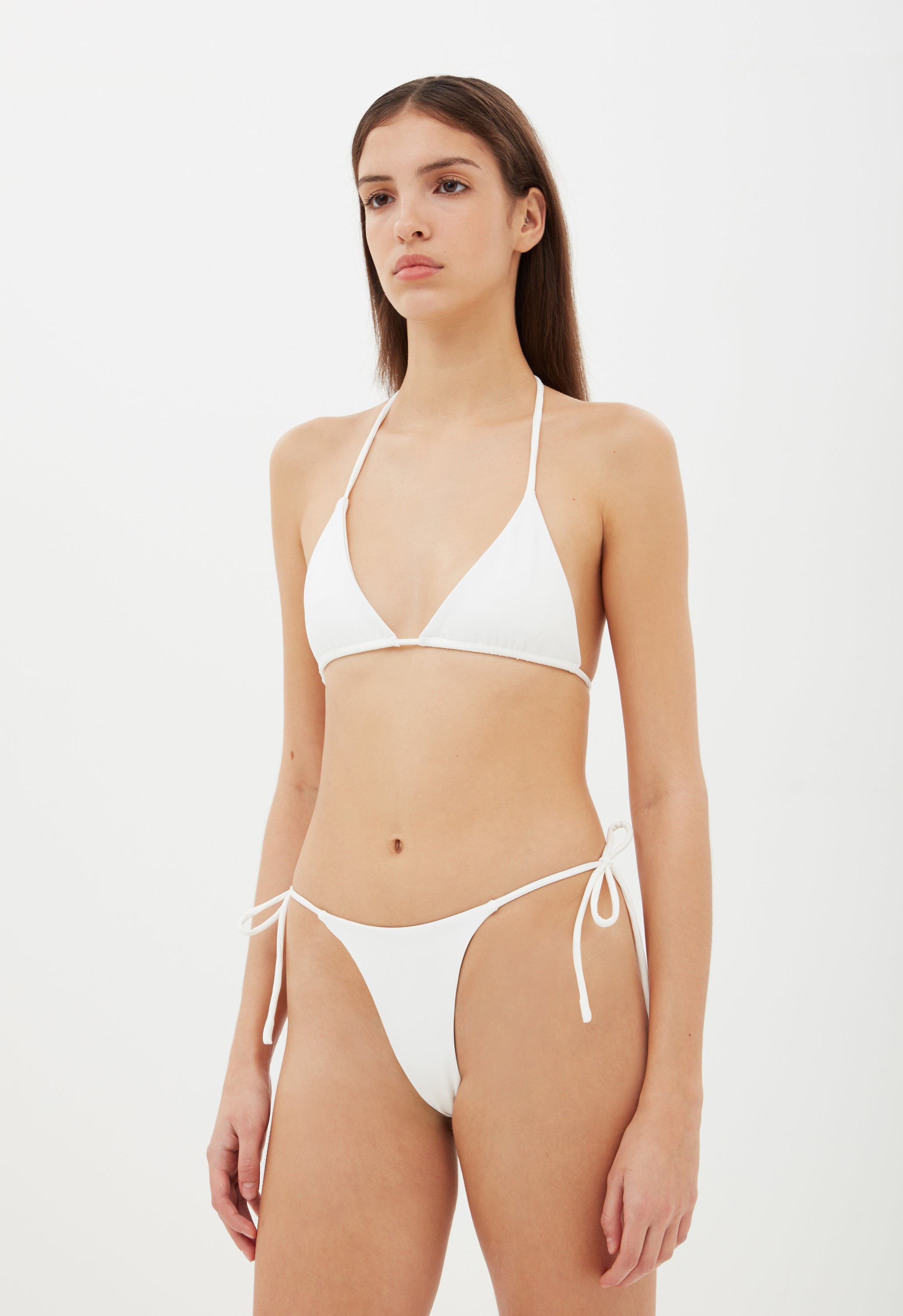 Tyra Tie Neck Top in Chalk Aexae, Tyra Tie Neck Top, Chalk