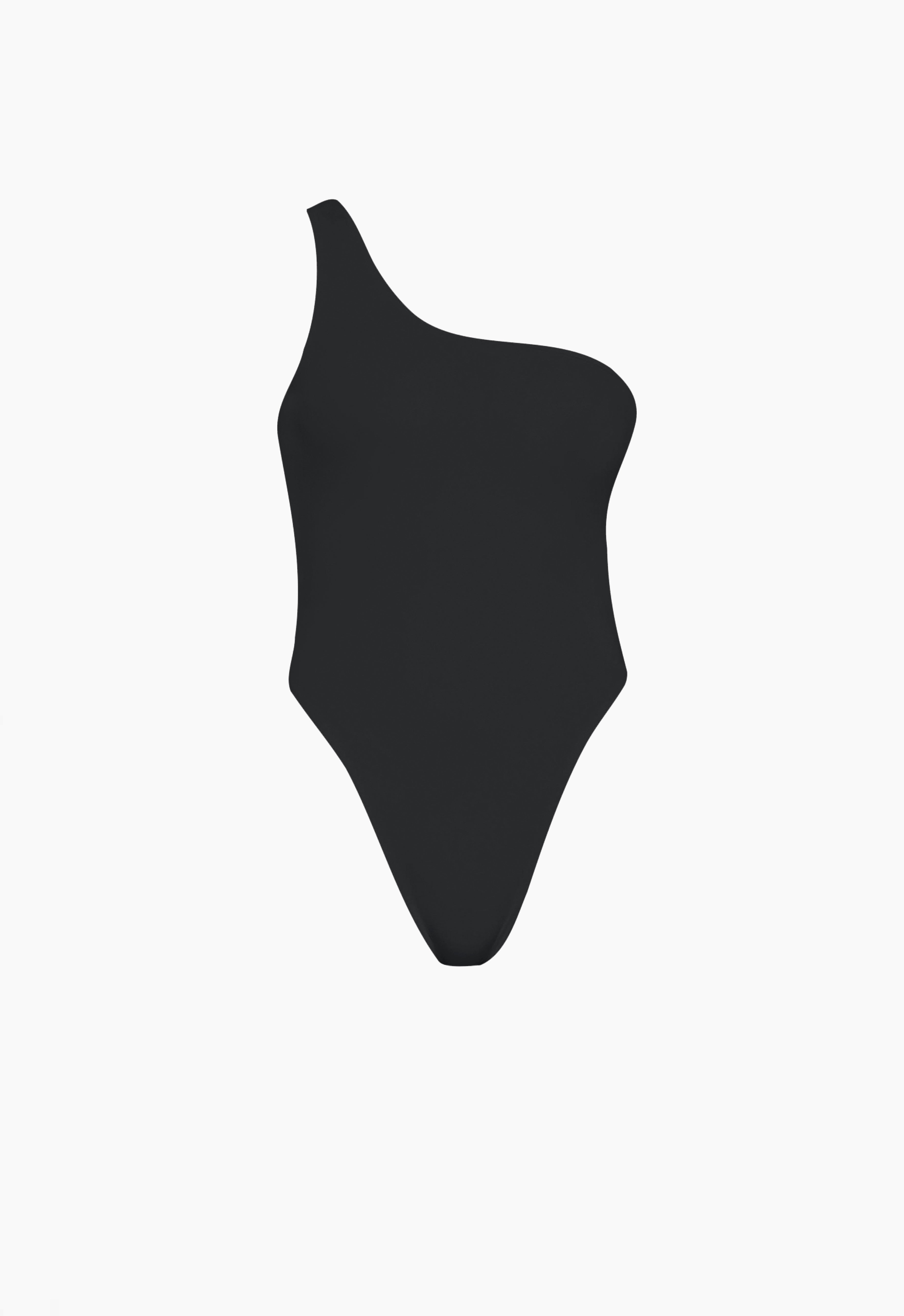 One Shoulder One-Piece in Black Aexae, One Shoulder One Piece, Black