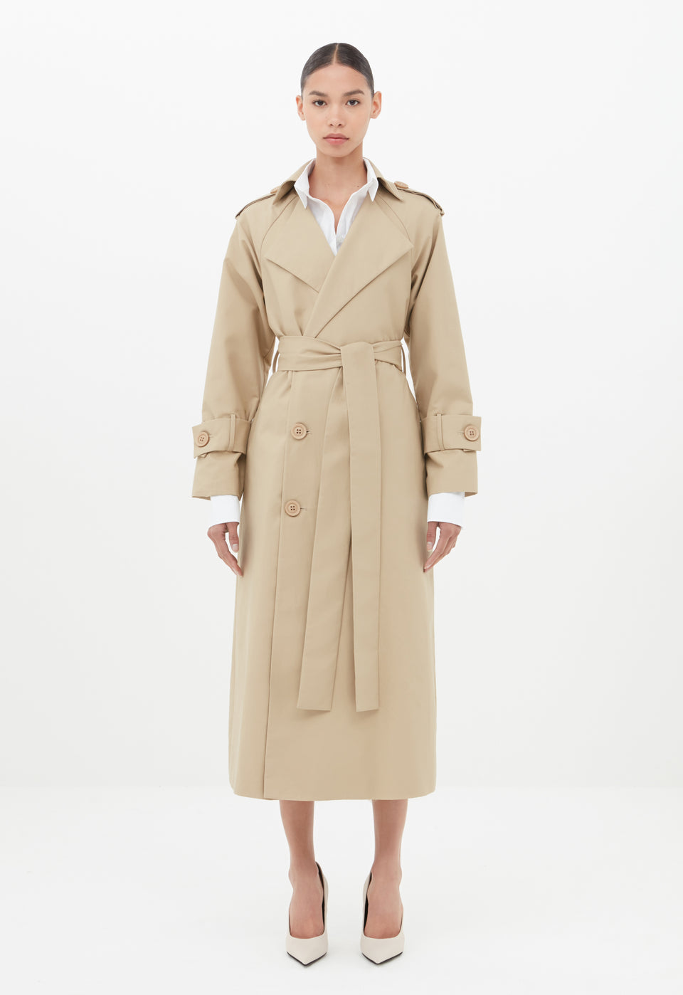 AEXAE, Cotton, Coat, Tan
