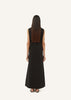 Linen Column Maxi Dress in Black