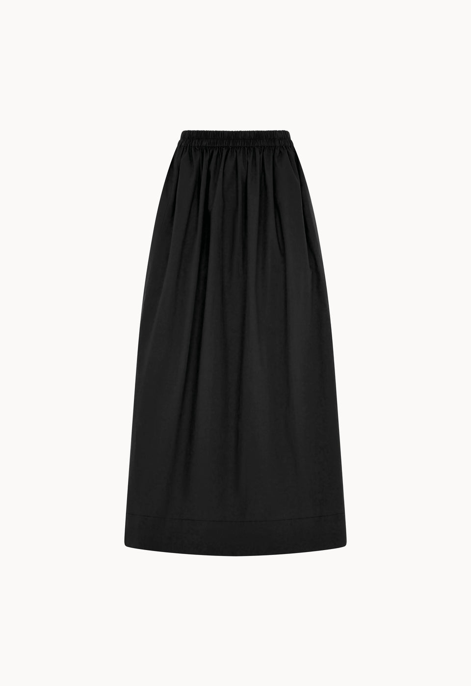 Cotton Maxi Skirt in Black