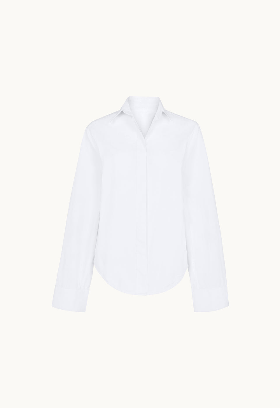 Cotton Wide Sleeve Shirt in White