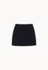 Linen Column Mini Skirt in Black