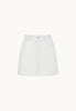 Denim Mini Skirt in White Denim