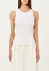 Knit Ribbed Top in White