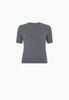 Cashmere T-Shirt Top in Grey