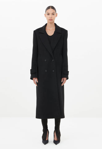 Wool Twill Blazer in Black