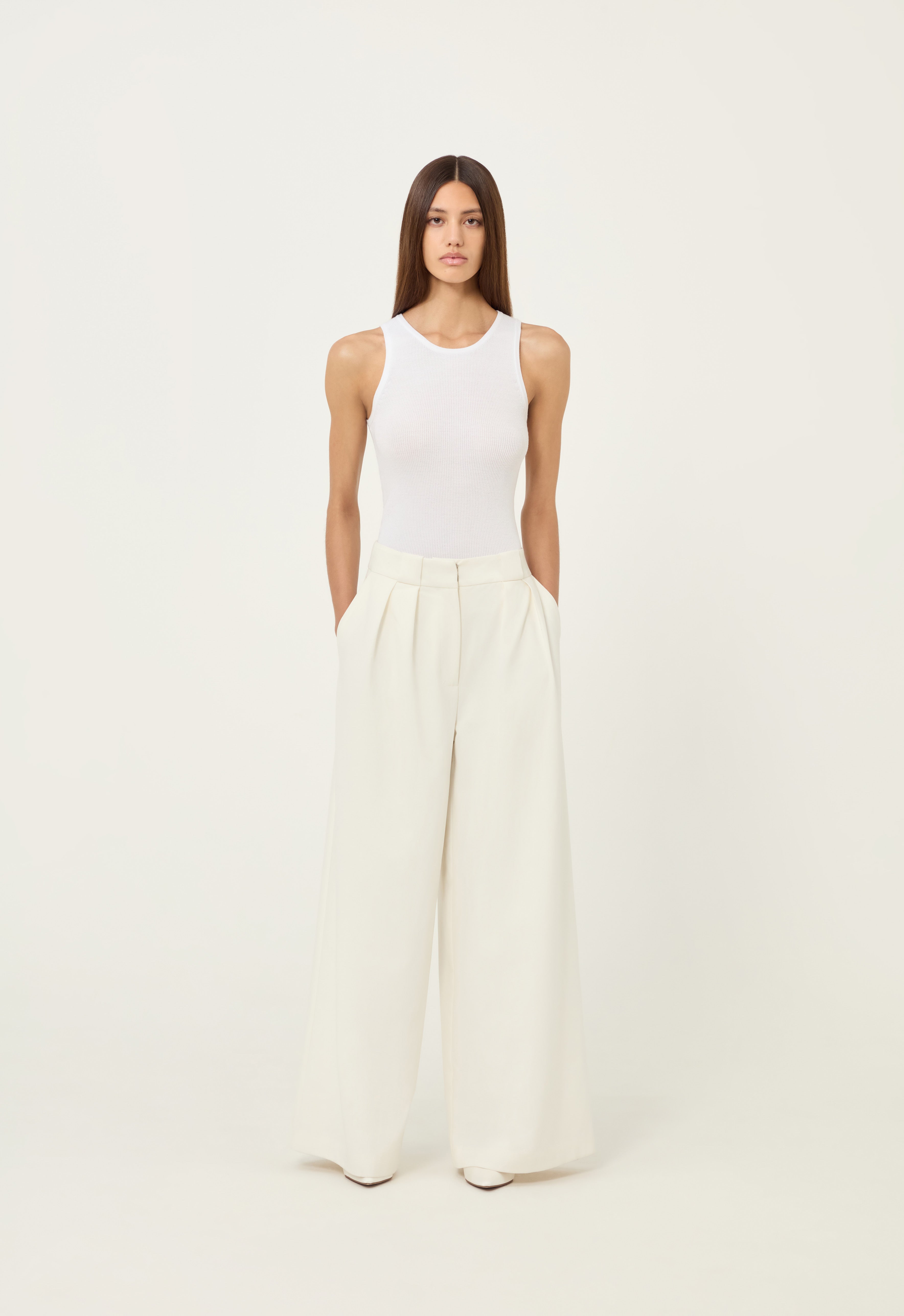 Twill-Pleated-Trouser-White-1.