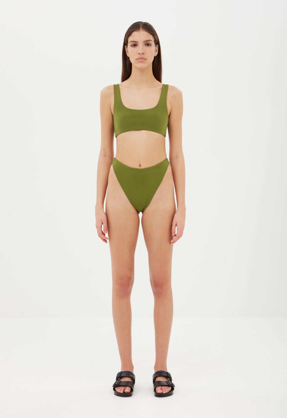 Aexae, Low Rise Bottoms, Army Green