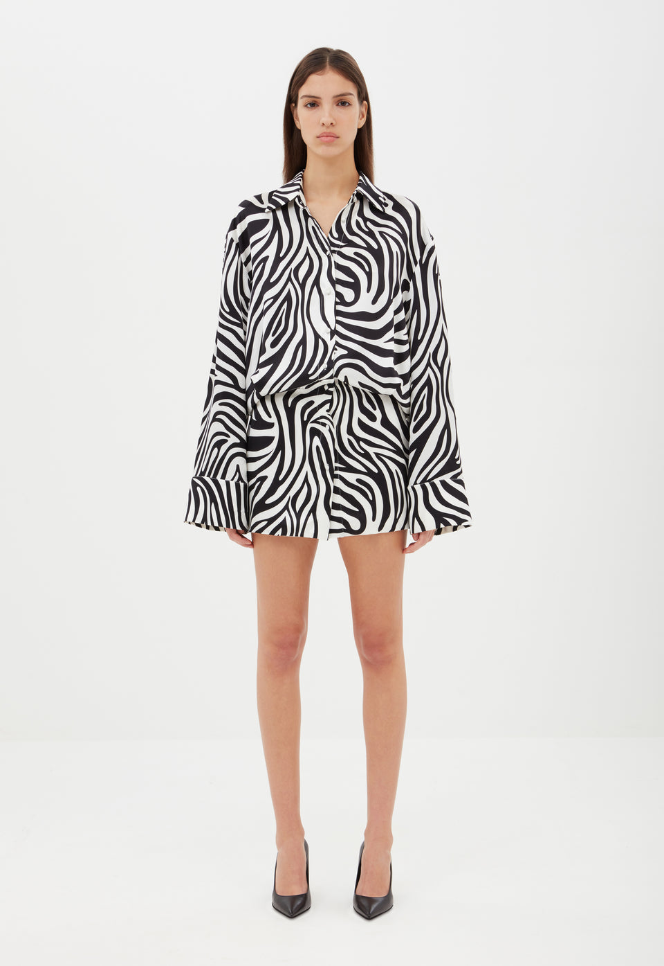Aexae, Silk Shirt Dress, Zebra