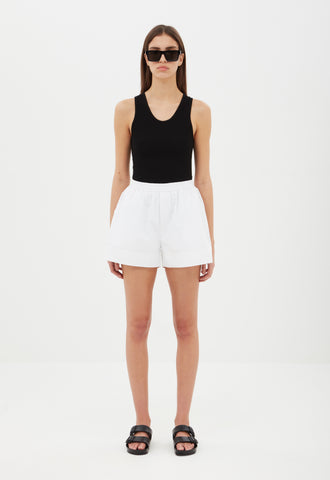 Knit Ribbed Top in Black